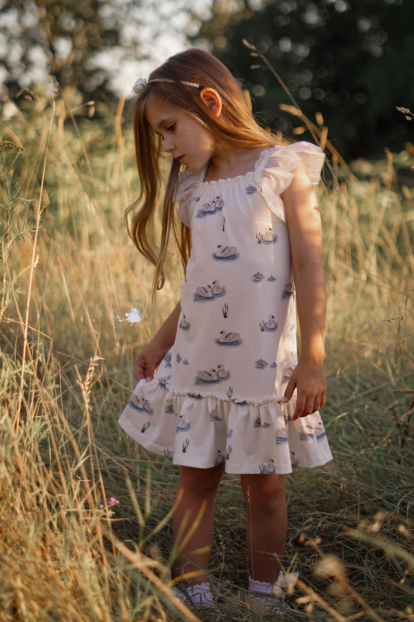 PDF Schnittmuster Nähanleitung Tunika Kleid Sonnenkuss (Gr. 86 - 152) für Kinder Mädchen Tunic dress sewing tutorial pattern girl