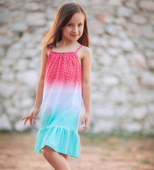 PDF Schnittmuster Nähanleitung Tunika Kleid Sonnenkuss (Gr. 86 - 152) für Kinder Mädchen Tunic dress sewing tutorial pattern girl