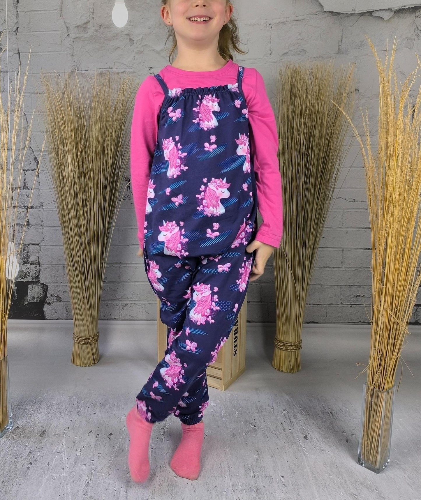 PDF Schnittmuster pattern sewing tutorial Strampler Jumper Romper Sonnenkuss (Gr. 62 - 134) für Kinder Babys Mädchen Jungs A0 A4 Beamer