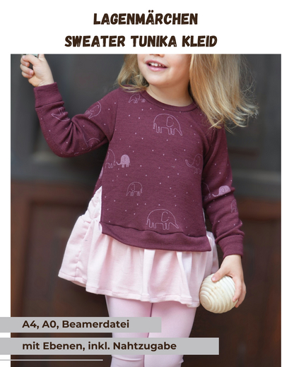 Schnittmuster Lagenmärchen – Sweater Tunika Kleid | PDF-Download | Größen 80-152