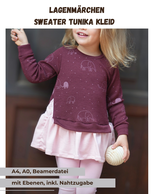 Schnittmuster Lagenmärchen – Sweater Tunika Kleid | PDF-Download | Größen 80-152
