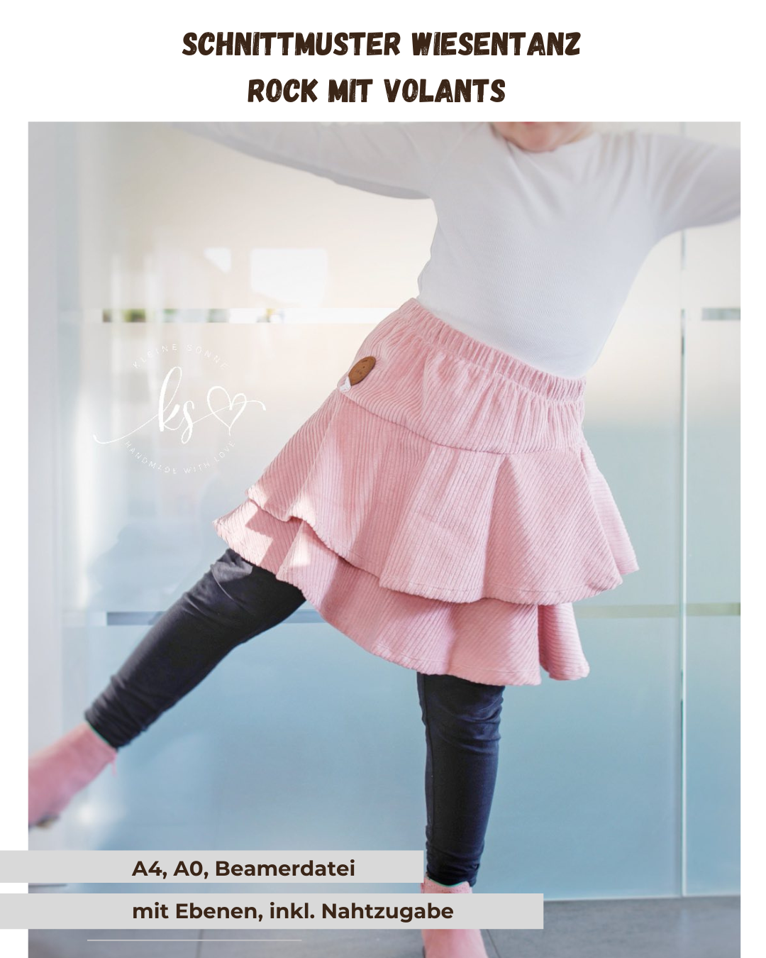 Schnittmuster Wiesentanz - Rock mit Volants | PDF-Download | Größen 86-140