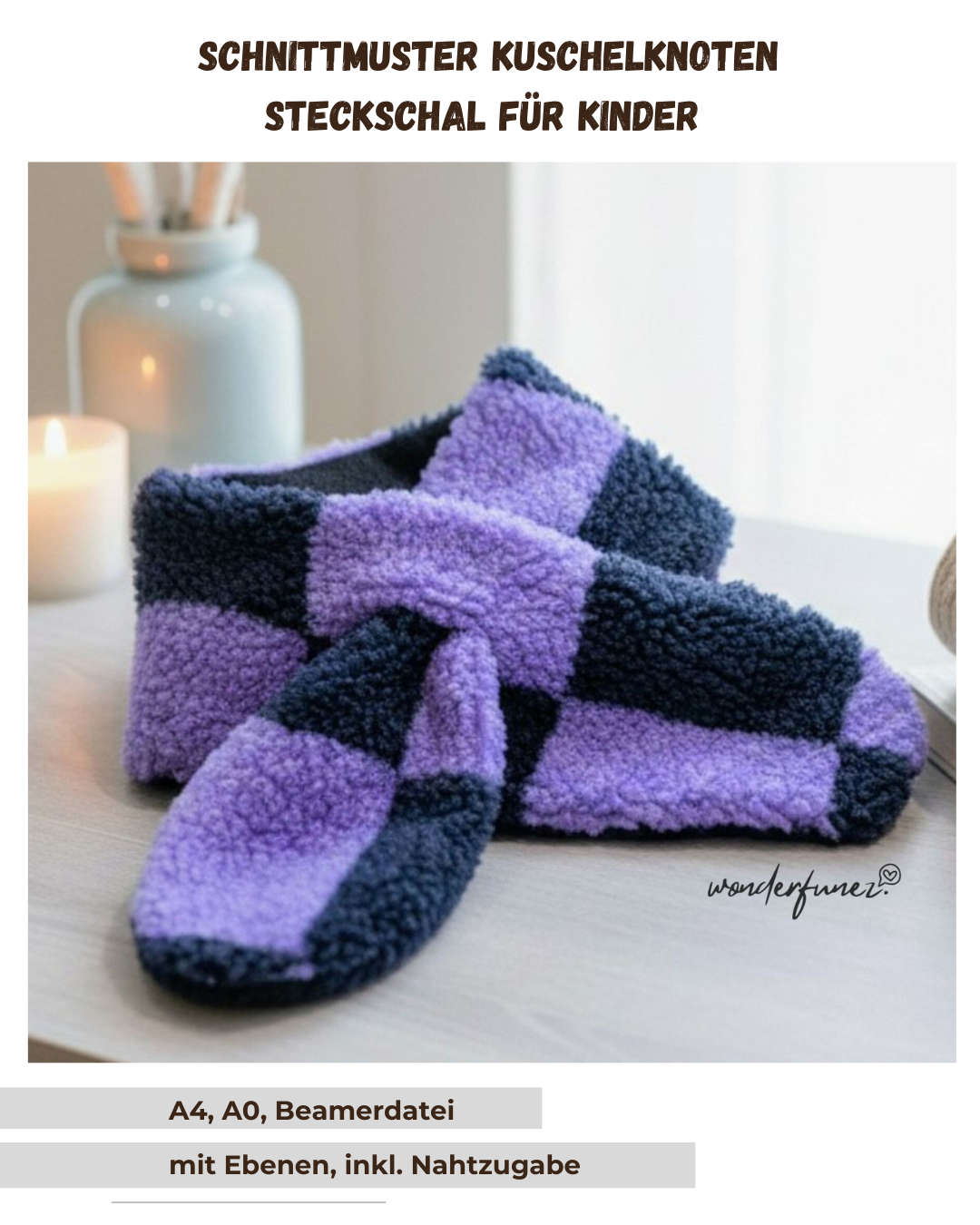 Schnittmuster Kuschelknoten - Steckschal | PDF-Download