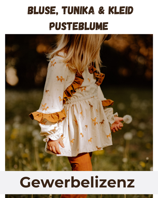Gewerbelizenz Schnittmuster Tunika & Kleid Pusteblume