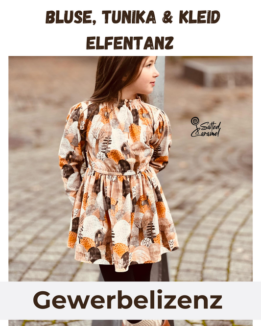 Gewerbelizenz Schnittmuster Bluse, Tunika & Kleid Elfentanz