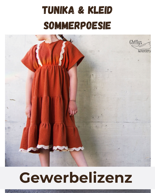 Gewerbelizenz Schnittmuster Tunika & Kleid Sommerpoesie