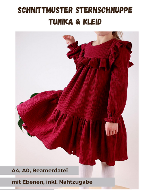Schnittmuster Sternschnuppe – Tunika oder Kleid  | PDF-Download | Größen 86-152