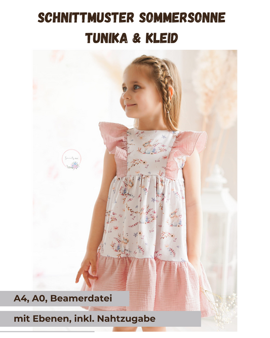 Schnittmuster Sommersonne – Tunika oder Kleid | PDF-Download | Größen 86-140