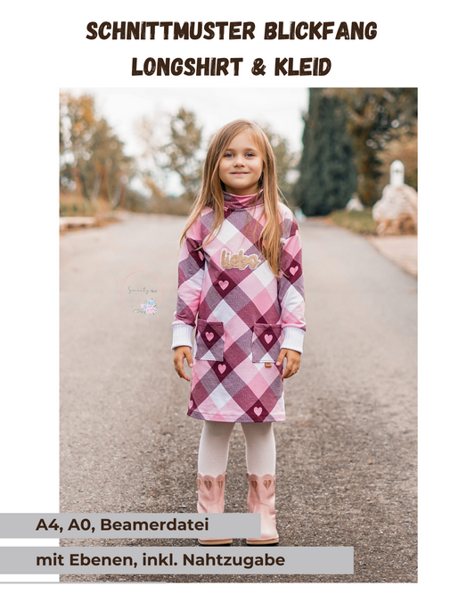 Schnittmuster Blickfang – Longshirt | PDF-Download | Größen 92-152