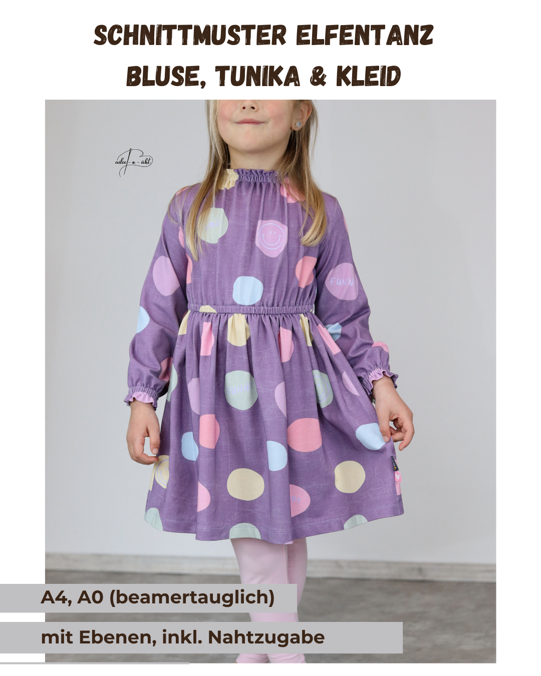 Schnittmuster Elfentanz – Oberteil, Tunika oder Kleid | PDF-Download | Größen 86-140